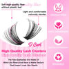 Picture of FANXITON DIY Lash Extension Kit 40D D Curl Individual Lashes Lash Clusters Kit Cluster Lashes Lash Bond and Seal and Lash Tweezers for Lash Clusters Kit DIY at Home