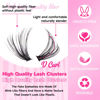 Picture of FANXITON DIY Lash Extension Kit 30D D Curl Individual Lashes Lash Clusters Kit Cluster Lashes Lash Bond and Seal and Lash Tweezers for Lash Clusters Kit DIY at Home