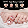 Picture of UNA GELLA Toe Nail Tips 504Pcs - Full Cover Matte Squavol Toe Nails Soft Gel Pre-file Gel x Toe Nail Tips For Toe Nail Extensions Home DIY Nail Salon Soak Off 15 Sizes