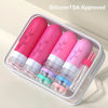 Picture of 18pack Travel Bottles for Toiletries,TSA Approved Silicone Travel Containers jar for Toiletries,Leak Proof Refillable Liqus Shampoo And Conditioner Travel Essentials toiletry