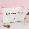 Picture of Best Sister Ever, Sister Gift, Missing You, Send Love, Makeup Case, Toiletry Bag, Gift for Friend, Makeup Bag for Best Friends, Best Friends Gifts