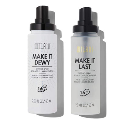 Picture of Milani Make It Last Original - Natural Finish 3-in-1 Primer and Setting Spray + Make It Dewy Setting Spray 3 in 1- Hydrate + Illuminate + Set Makeup Finishing Spray