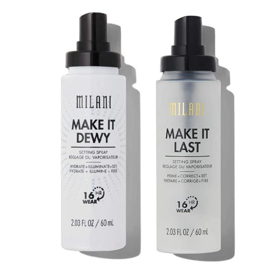 Picture of Milani Make It Last Original - Natural Finish 3-in-1 Primer and Setting Spray + Make It Dewy Setting Spray 3 in 1- Hydrate + Illuminate + Set Makeup Finishing Spray