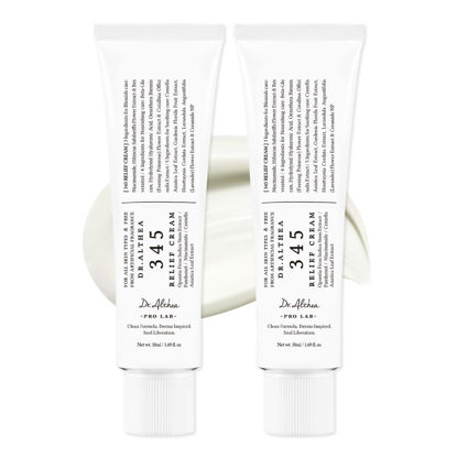 Picture of Dr.Althea 345 Relief Cream | Daily Face Moisturizer | Blemish Relief Care | Soothing Recovery & Moisture with Niacinamide, Panthenol | Korean Vegan Skin Care for All Skin Types | 1.7 Fl Oz (Pack of 2)