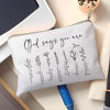 Picture of God Says You Are Cosmetic Bag, Christian Makeup Bag Bible Verse Floral Bible Verse Makeup Case for Women, Inspirational Cosmetic Bag, Sister Gifts, Affirmations Gifts (God says you are...)