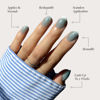 Picture of Glamnetic Press On Nails - Unicorn Tears | Short Oval, Misty-Grey Nails with a Mesmerizing Metallic Finish | 15 Sizes - 30 Nail Kit with Glue