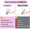 Picture of 20D Individual Fluffy Lash Clusters - Volume Eyelash Extensions Kit with 240pcs Curl Clusters for DIY Lash Extension (17mm)