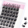 Picture of Lash Clusters 72pcs Individual Lashes D Curl Cluster Lashes 0.07mm Thickness Eyelash Clusters DIY Lash Extension Kit Cluster Eyelash Extensions (03-0.07D, 14mm)