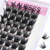 Picture of Cluster Lashes Individual Lashes D Curl Lash Clusters Volume Eyelash Clusters DIY Lash Extension Kit Fluffy Cluster Eyelash Extensions (02-0.07D, 12mm)