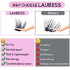 Picture of Cluster Lashes Individual Lashes D Curl Lash Clusters Volume Eyelash Clusters DIY Lash Extension Kit Fluffy Cluster Eyelash Extensions (02-0.07D, 12mm)