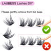 Picture of Cluster Lashes Individual Lashes D Curl Lash Clusters Volume Eyelash Clusters DIY Lash Extension Kit Fluffy Cluster Eyelash Extensions (02-0.07D, 12mm)