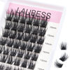Picture of Individual Lashes 72 Cluster Lashes Mixed Tray Volume Eyelash Clusters DIY Lash Extension Kit Soft Lash Clusters Fluffy Mink Cluster Eyelash Extensions (03-0.07C, 9-16mm)