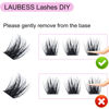Picture of Individual Lashes 72 Cluster Lashes Mixed Tray Volume Eyelash Clusters DIY Lash Extension Kit Soft Lash Clusters Fluffy Mink Cluster Eyelash Extensions (03-0.07C, 9-16mm)