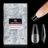 Picture of UNA GELLA Medium Coffin Nails Tips 504pcs - Gel x Nail Tips Coffin Acrylic Full Cover Pre-buff Soft Gel Nail Tips Half Matte Medium Coffin False Nails For Nail Extension Home DIY Salon 12 Sizes