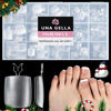 Picture of UNA GELLA Square Toe Nail Tips For Big Toe, 504Pcs 15Sizes Soft Gel Full Cover Toe Nail Tip Pre-buff Fake Acrylic Toe Nail Press Ons Soak Off Pedicure For Nail Extensions Home DIY Nail Salon
