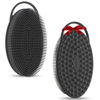 Picture of Metene 2 Pack Silicone Exfoliating Body Scrubber with Loop, Body Scrubber for Men and Women, Silicone Loofah for Shower, Soft Silicone Body Scrubber for Shower and Bath Skincare Routine(Black)
