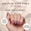 Picture of Glamnetic Press On Nails - Fall Mauve | Opaque Muted Blush Mauve Short Oval False Nails, Reusable Stick On Fake Nails with Glue | Salon Quality | 15 Sizes - 30 Nail Kit