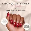 Picture of Glamnetic Press On Nails - Classic Red | Opaque Cool Tone, Timeless Red Short Almond False Nails, Reusable Stick On Fake Nails with Glue | Salon Quality | 15 Sizes - 30 Nail Kit