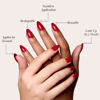 Picture of Glamnetic Press On Nails - Classic Red | Opaque Cool Tone, Timeless Red Short Almond False Nails, Reusable Stick On Fake Nails with Glue | Salon Quality | 15 Sizes - 30 Nail Kit