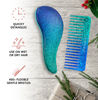 Picture of Detangler Brush & Wide Tooth Comb Hair Brush Gift Set - Ideal Gifts Under 10 Dollars for Womens Stocking Stuffers & Teenage Girls Gifts Ideas, Blue