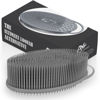 Picture of Avilana Silicone Exfoliating Body Scrubber - Dual-Sided Silicone Loofah for Shower, Body Scrubber for Men & Women, Gentle Loofa Alternative, Easy-to-Clean Silicone Body Scrubber (S2-Gray)