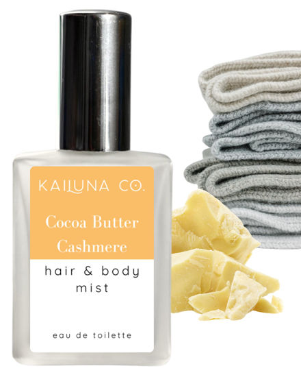 Picture of Cocoa Butter Cashmere Natural Hair & Body Mist Spray, Pure Essential and Fragrance Oils, Alcohol-Free, Handmade in California, 0.5Fl Oz