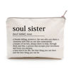Picture of You Are Loved You Are Enough Makeup Case Self-Worth Cosmetic Bag Positive Affirmation Toiletry Bag Gift Motivation Quotes Sister Gift (Soul Sister)