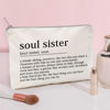 Picture of You Are Loved You Are Enough Makeup Case Self-Worth Cosmetic Bag Positive Affirmation Toiletry Bag Gift Motivation Quotes Sister Gift (Soul Sister)