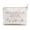 Picture of You Are Loved You Are Enough Makeup Case Self-Worth Cosmetic Bag Positive Affirmation Toiletry Bag Gift Motivation Quotes Sister Gift (Sister is you)