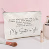 Picture of You Are Loved You Are Enough Makeup Case Self-Worth Cosmetic Bag Positive Affirmation Toiletry Bag Gift Motivation Quotes Sister Gift (Sister is you)