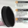Picture of Metene Silicone Exfoliating Body Scrubber with Loop, Body Scrubber for Men and Women, Silicone Loofah for Shower, Soft Silicone Body Scrubber for Shower and Bath Skincare Routine(Black)