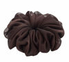 Picture of 38 Colors Available, Big Scrunchies for Hair, Soft Cheer Chiffon large Ponytail Holder, Cute Birthday Gift for Women Girl Teen, Holiday Accessory (Dark Brown)