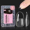 Picture of Beetles Gel Nail Tips Short Oval Fake Nails 288Pcs Pre-Shaped Half Matte Press on Nail Tips Full Cover False Nails Gifts for Girls Women Gelly Tips Home DIY Nail Extension