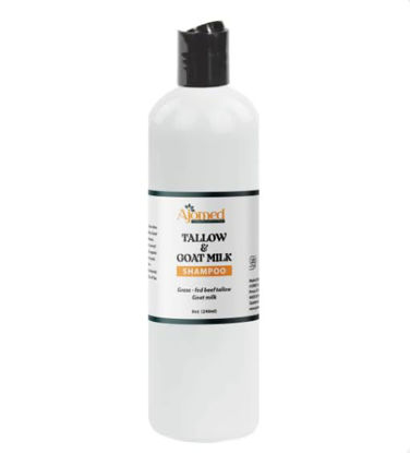 Picture of Beef Tallow & Goat Milk Sea Moss Shampoo - Organic Hair Growth Shampoo, Moisturizing Shampoo for All Hair Types, Gentle Scalp Nourishment, Handmade Shampoo (Shampoo 12 Oz)