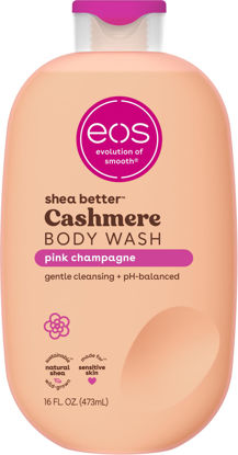 Picture of eos Shea Better Cashmere Body Wash, Pink Champagne, Moisturizing and Nourishing, pH Balanced Creamy Gel Formula, Paraben & Phthalate Free, Sensitive Skin,16 fl oz
