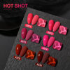 Picture of GAOY Red Hot Pink Gel Nail Polish Set, 6 Colors Neon Soak Off UV Light Cure Gel Polish Kit for Salon and Nail Art DIY at Home