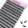 Picture of Cluster Lashes 240pcs 40D DIY Eyelash Extension D Curl Long Individual Lashes Mixed Tray Faux Mink Lash Clusters Extensions 0.07 0.10 Black (40D-0.07D-14mm)
