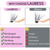 Picture of Cluster Lashes 240pcs 40D DIY Eyelash Extension D Curl Long Individual Lashes Mixed Tray Faux Mink Lash Clusters Extensions 0.07 0.10 Black (40D-0.07D-14mm)