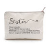 Picture of You Are Loved You Are Enough Makeup Case Self-Worth Cosmetic Bag Positive Affirmation Toiletry Bag Gift Motivation Quotes Sister Gift (Sister)