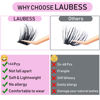 Picture of Individual Lashes 14-18mm 144pcs Cluster Lashes Mixed Tray Volume Eyelash Clusters DIY Lash Extension Kit Soft Lash Clusters Fluffy Mink Cluster Eyelash Extensions (03-0.07D, 14-18mm)