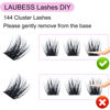 Picture of Individual Lashes 14-18mm 144pcs Cluster Lashes Mixed Tray Volume Eyelash Clusters DIY Lash Extension Kit Soft Lash Clusters Fluffy Mink Cluster Eyelash Extensions (03-0.07D, 14-18mm)