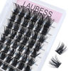 Picture of Lash Clusters Extensions D Curl Individual Lashes Mixed Tray DIY Eyelash Extension Supplies Faux Mink Cluster Lashes Natural Look Fluffy (01-0.07D-9-16mm)