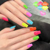 Picture of GAOY Neon Green Pink Gel Nail Polish Set, 6 Colors Glow in Dark Blue Orange Yellow Soak Off UV Light Cure Gel Polish Kit for Salon and Nail Art DIY at Home