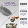 Picture of Avilana Silicone Exfoliating Body Scrubber - Dual-Sided Silicone Loofah for Shower, Body Scrubber for Men & Women, Gentle Loofa Alternative, Easy-to-Clean Silicone Body Scrubber (S2-Gray with Silver)