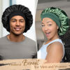 Picture of YANIBEST Bonnet for Men Women Hair Bonnet for Sleeping Double Layer Satin Bonnets for Black Women Curly Hair Braids, Ligth Pink
