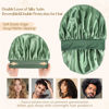 Picture of YANIBEST Bonnet for Men Women Hair Bonnet for Sleeping Double Layer Satin Bonnets for Black Women Curly Hair Braids, Green