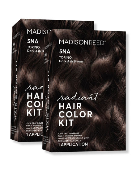 Picture of Madison Reed Radiant Hair Color Kit, Dark Ash Brown for 100% Gray Coverage, Ammonia-Free, 5NA Torino Brown, Permanent Hair Dye, Pack of 2