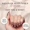 Picture of Glamnetic Press On Nails - Terra | Short Almond Dark Brown Nails with Glossy French Tips in a Matte Finish | 15 Sizes - 30 Nail Kit with Glue