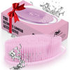 Picture of Avilana Silicone Exfoliating Body Scrubber - Dual-Sided Silicone Loofah for Shower, Body Scrubber for Men & Women, Gentle Loofa Alternative, Easy-to-Clean Silicone Body Scrubber (S2-Pink with Silver)