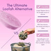 Picture of Avilana Silicone Exfoliating Body Scrubber - Dual-Sided Silicone Loofah for Shower, Body Scrubber for Men & Women, Gentle Loofa Alternative, Easy-to-Clean Silicone Body Scrubber (S2-Pink with Silver)